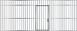 © Lasa - A front view of the bars of a jail cell with iron bars and a door on an isolated background vector eps 10