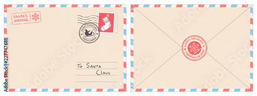 Fotomural Dear santa claus mail envelope