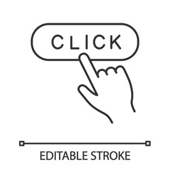 Click button linear icon