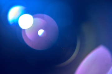 Wall Mural - lights blurred and distorted, lens reflexes.