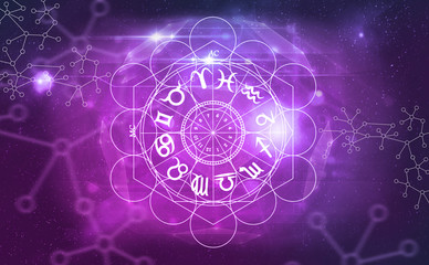 Wall Mural - horoscope astrology symbols