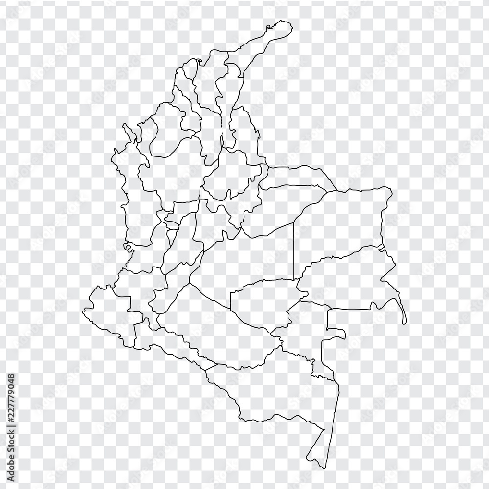Blank Map Colombia High Quality Map Colombia With Provinces On 1000 F 227779048 EDLuMebhAfMsbiBl2Pril8K2wwX9r2UM 