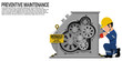 © heavypong - An industrial worker is lubricating the machine