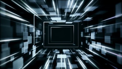 Wall Mural - background cyber technology futuristic digital tunnel 