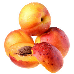 Sticker - Ripe nectarines close-up isolated