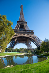 Canvas Print - Morning view of the Eiffel Tower. Paris, France