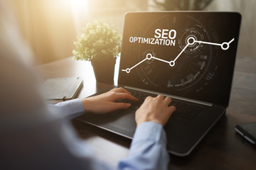 SEO Search engine optimization. Business and digital marketing concept.