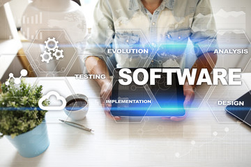 software development. data digital programs system technology concept.