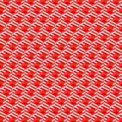 Wall Mural - Seamless pattern 3d square red