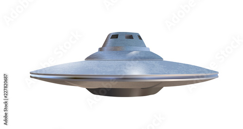 Fotomural UFO - alien spaceship. Vector illustration.