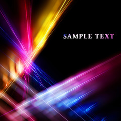 Poster - Abstract bright color fractal pattern