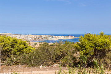 Delimara, Malta. Landscape with the east coast of the island