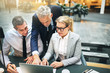 © Flamingo Images - Mature manager and two colleagues working together over a laptop
