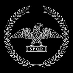Wall Mural - Logo of the Roman eagle.