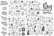Amazing doodle icons collection. Hand kids drawn sketches. Chris