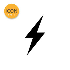 Thunderbolt icon isolated flat style.