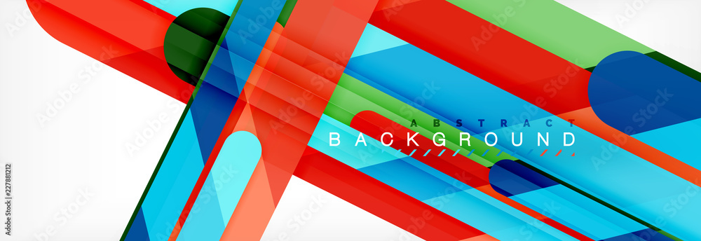 Abstract colorful lines, modern geometric background design - obrazy, fototapety, plakaty 