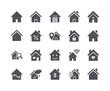 Minimal Set of Smart Home Flat Icon