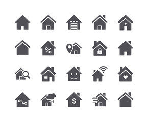 Sticker - Minimal Set of Smart Home Flat Icon