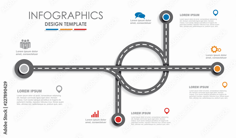 Navigation roadmap infographic timeline concept with place for your ...