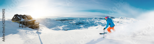 Dekoracja na wymiar  narciarstwo-alpejskie-zjazdowe-format-panoramiczny