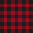 Lumberjack plaid pattern. Red and black lumberjack.