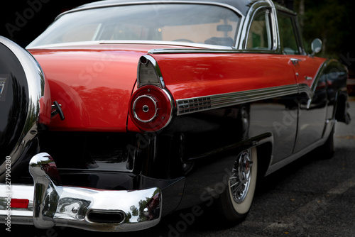 Fotografie, Obraz Rear view of a classic american car from the fifties