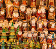 © Steve - Public display of generic, colourful, festive St Nicholas and Christmas tree ornaments on display in a bazaar. Kotor, Montenegro.