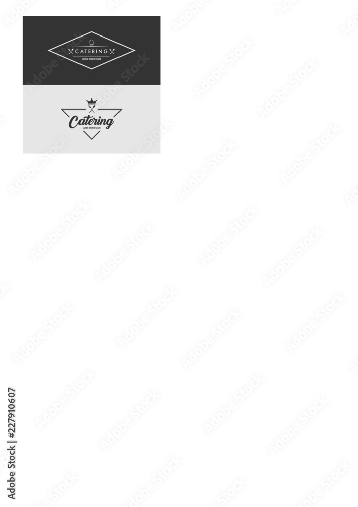 catering service vintage logo Images High Quality... Vintage Logo for Catering Business Stock Vector | Adobe Stock