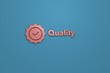© Vadym - Illustration of Quality with red text on blue background