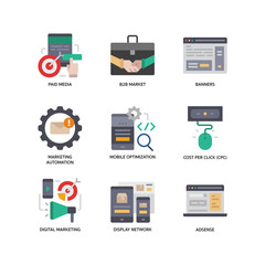 Poster - Digital marketing icons set 2