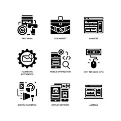 Poster - Digital marketing icons set 2