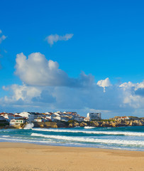 Wall Mural - Ocean seashore town. Baleal, Portugal