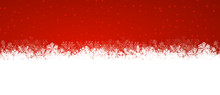 Red Snowy Background Panorama