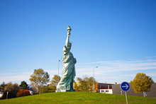 Copy Of Statue Of Liberty And Blue Sky. Colmar, France