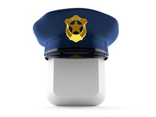 Poster - Computer key with police hat