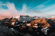 tramonto montagne drone