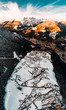 panorama verticale drone montagne