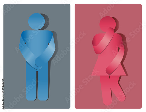 Simbolo Toilette Bagno Uomo E Donna Incontinenza Urinaria Buy