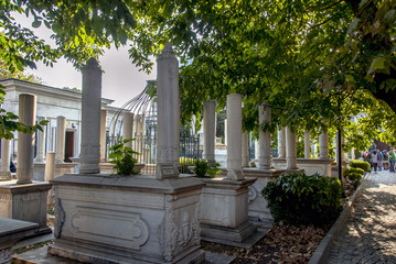 Istanbul, Turkey, 23 August 2018: Tomb of Sultan 2. Mahmut at Cemberlitas