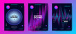 Abstract Sound Flyers Set.