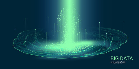 Wall Mural - abstract 3d big data visualization.