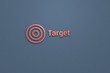 © Vadym - Illustration of Target with red text on blue background