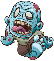 Wall Mural - Vector illustration of Cartoon Zombie