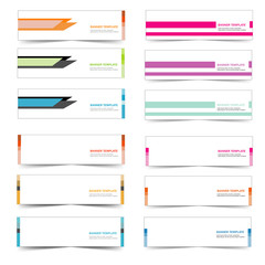 abstract web banner design header templates vector