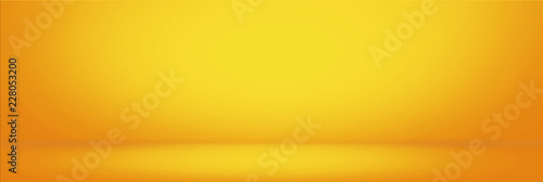 Fotografía Yellow gradient wall and empty studio room background