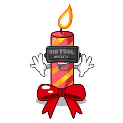 Sticker - Virtual reality christmas candle combined with pita cartoon