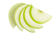 Sliced green apple