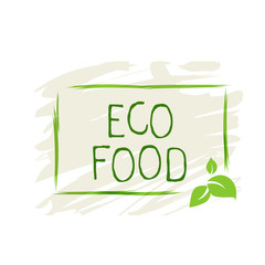 Eco food label and high quality product badges. Bio healthy organic, 100 bio and natural product icon. Emblems for cafe, packaging etc. Vector