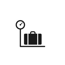 Luggage Weight Scale Icon. Clipart Image Isolated On White Background